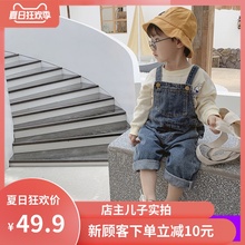 男童背带裤洋气韩版 宝宝休闲连体牛仔裤春秋款 中小童秋装裤子潮