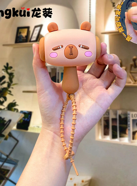 创意解压卡皮巴拉发声锤子钥匙扣网红解压神器小玩具书包挂饰礼物