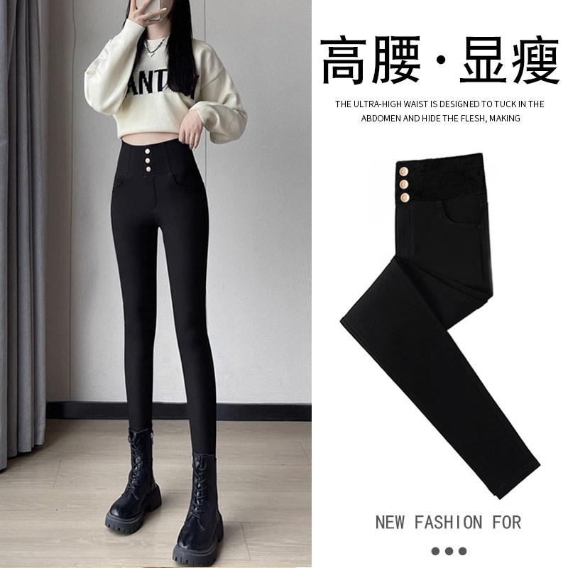 打底裤女春夏季2026新款高腰弹力紧身收小肚子强力收腹小脚裤九分