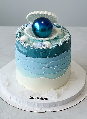 海洋之泪生日蛋糕装饰摆件三角洲
