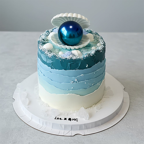 海洋之泪生日蛋糕装饰摆件三角洲