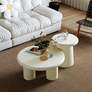掌上明珠家具24年新款法式简约奶油风小客厅茶几组合边几茶几