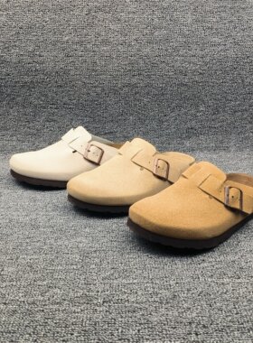 外贸原单大码女士休闲防滑轻便通气室内外妈妈鞋平底时尚勃肯鞋