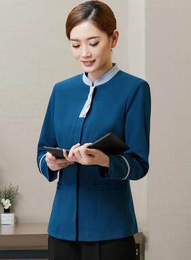 酒店保洁工作服女长袖秋冬装物业楼层客房服务员清洁工阿姨保洁服