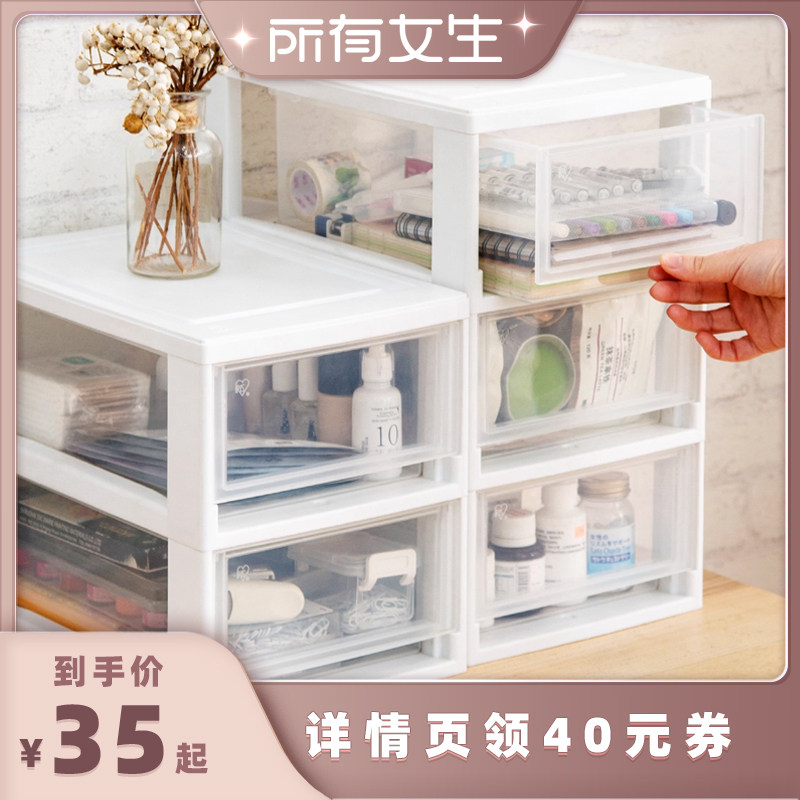 零食药品收纳箱抽屉式爱丽丝桌面