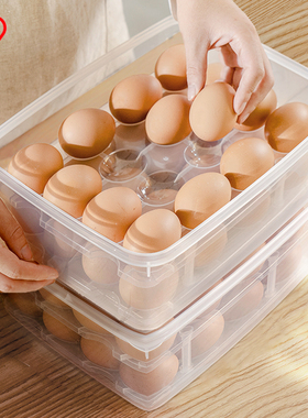 爱丽思家用24/32格鸡蛋盒收纳储物盒冰箱冷藏盒厨房蛋架托装鸡蛋