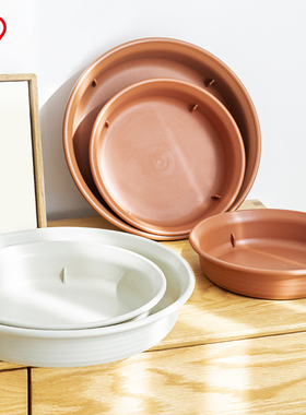 爱丽思圆形塑料花盆菜盆托接水盘多肉加厚托盘底座爱丽丝树脂ZEN