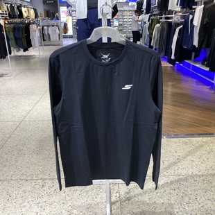 运动休闲上衣透气圆领长袖 T恤P225M287 斯凯奇男新款 Skechers