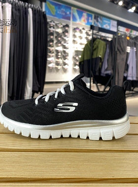 Skechers斯凯奇新款简约透气运动休闲轻便女低帮健步跑步鞋12615