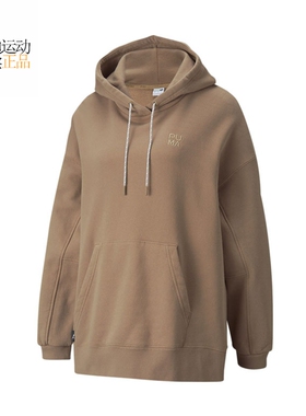 PUMA彪马新款女卫衣保暖防风宽松连帽运动套头衫 533421-01-63-65