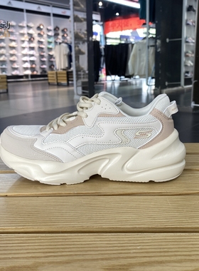 Skechers/斯凯奇新款女鞋轻便熊猫鞋透气运动休闲跑步鞋117366