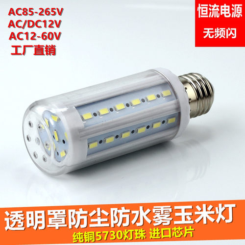 防水雾透明罩玉米灯24V36V220V