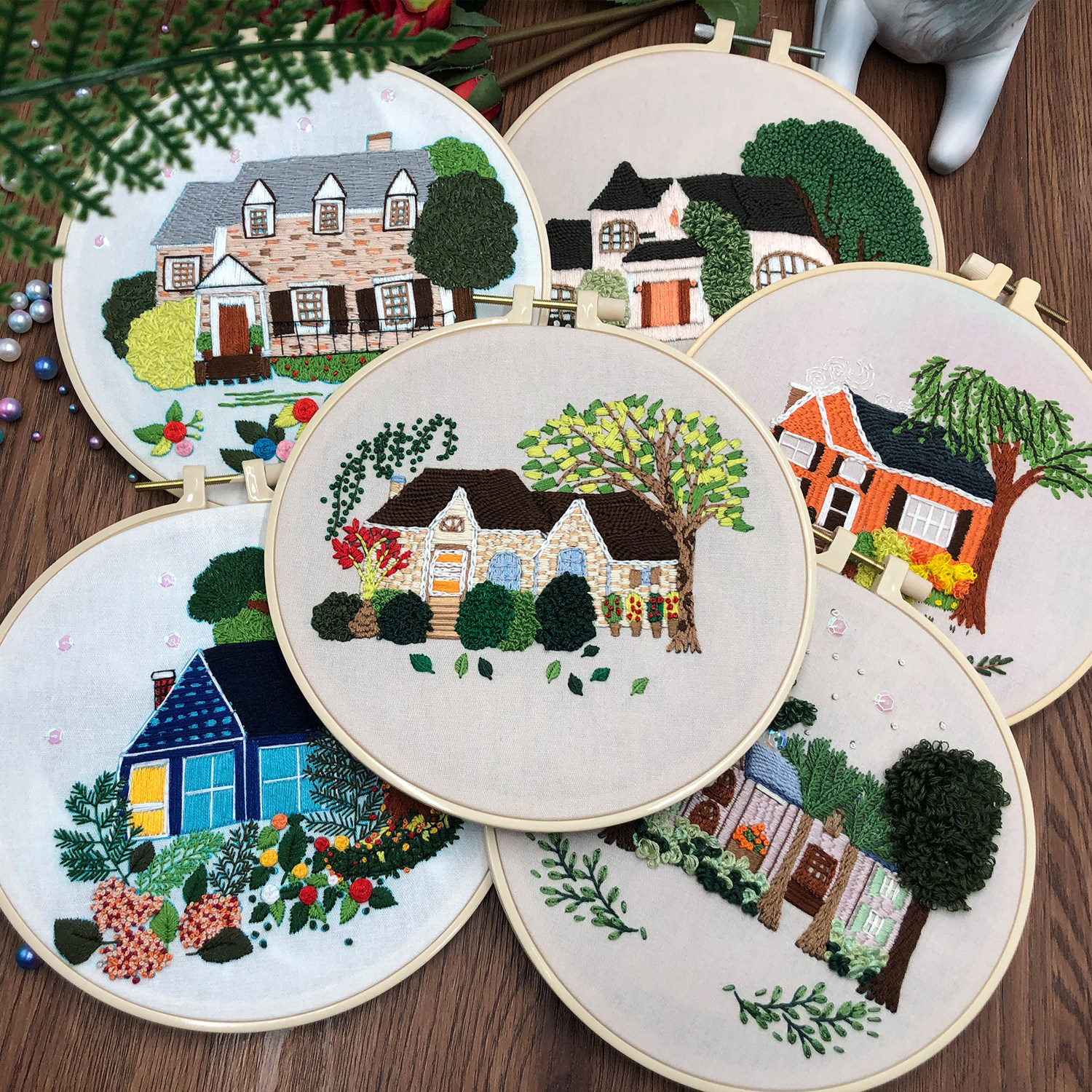 欧式立体刺绣diy手工自绣入门初学材料包套件简单易学含视频