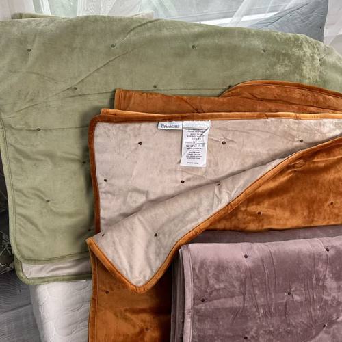 外贸出口秋冬牛货重磅冰花绒砂洗被双面200x230双人被保暖