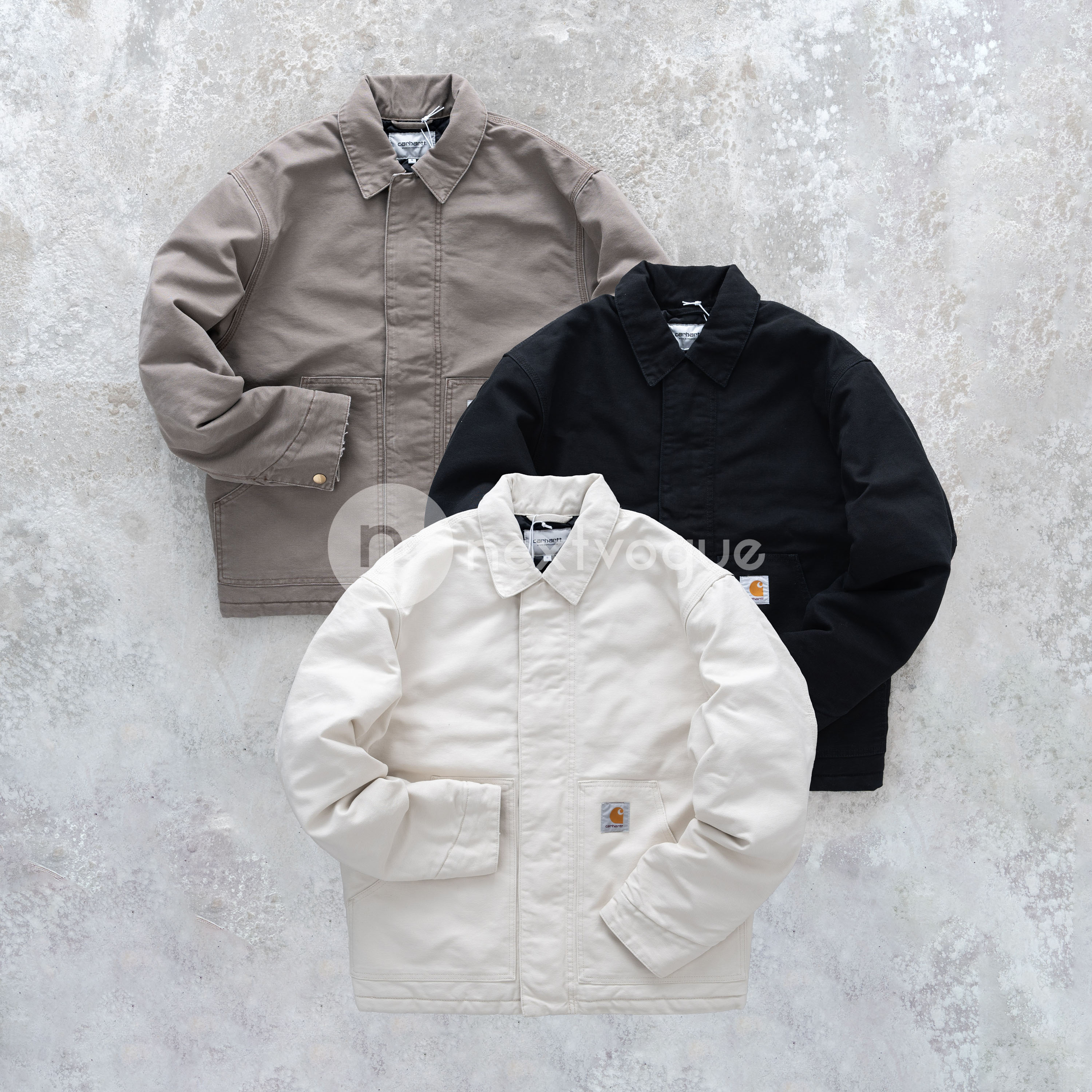 【NextVogue】carhartt wip og arcan jacket 水洗做旧帆布棉衣