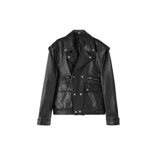 英国进口发泡绵羊皮百搭显瘦夹克机车外套女 无涂原版 弓ECHO