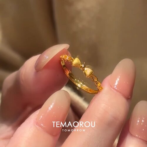 奥特莱斯蝴蝶结戒指指环