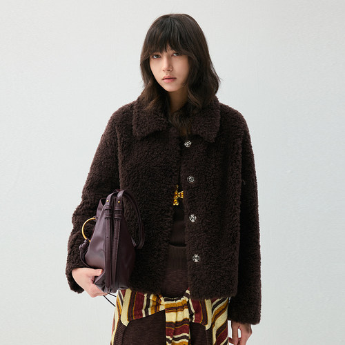 VIVIDINI休闲百搭翻领女士外套