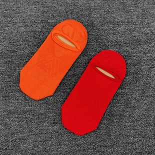 压力船袜防滑硅胶隐形浅口袜红色本命年 外单袜子女纯棉袜夏季 薄款