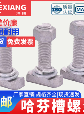 哈芬槽螺栓3823/5025/5234槽道带齿螺钉玻璃幕墙用菱形头T型螺丝