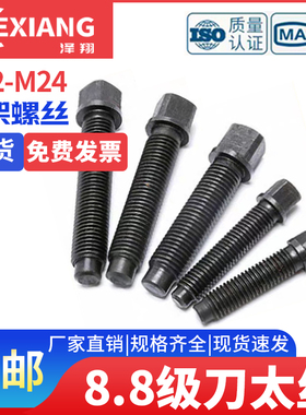 8.8级刀台丝刀架螺丝方头紧定四方头顶丝M8M12M16M20M22M24M27M30