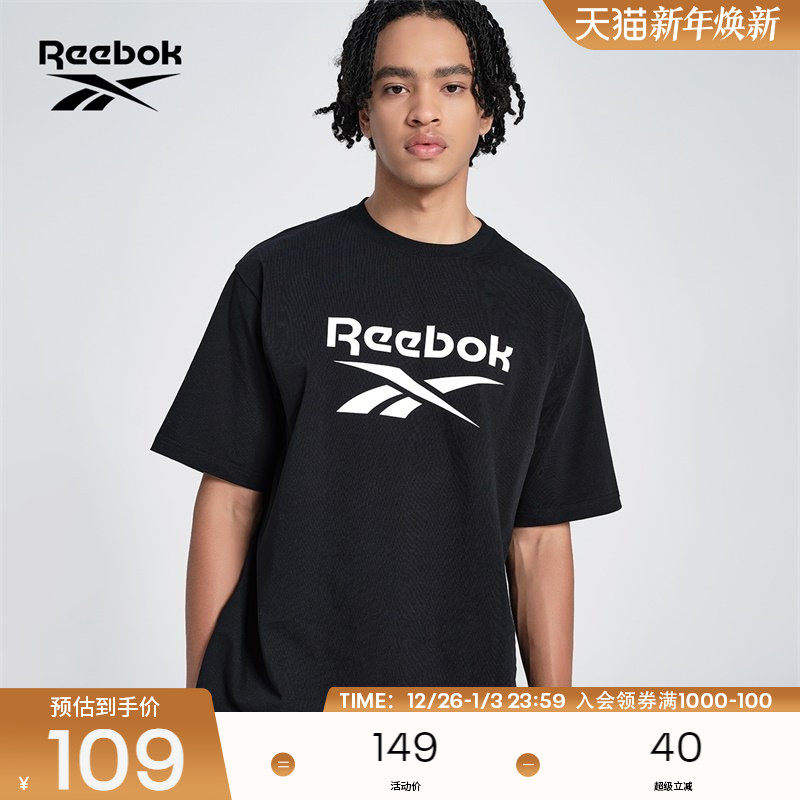 Reebok锐步官方24新品男女情侣款基础LOGO经典百搭运动休