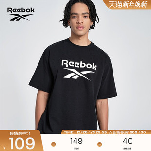 百搭运动休闲T恤 基础LOGO经典 Reebok锐步官方24新品 男女情侣款