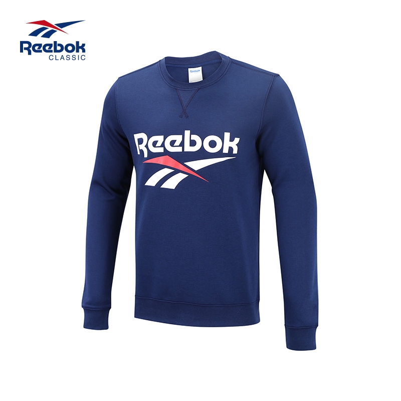 Reebok锐步官方 运动经典Vector Crewneck 男女休闲长袖卫衣EKE85
