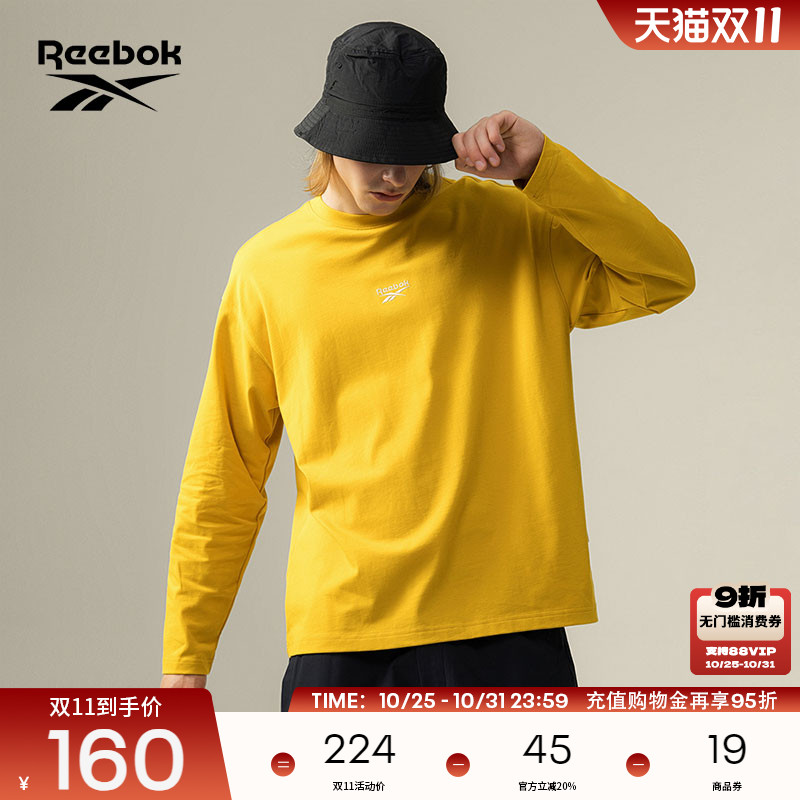 锐步男女美式复古长袖T恤