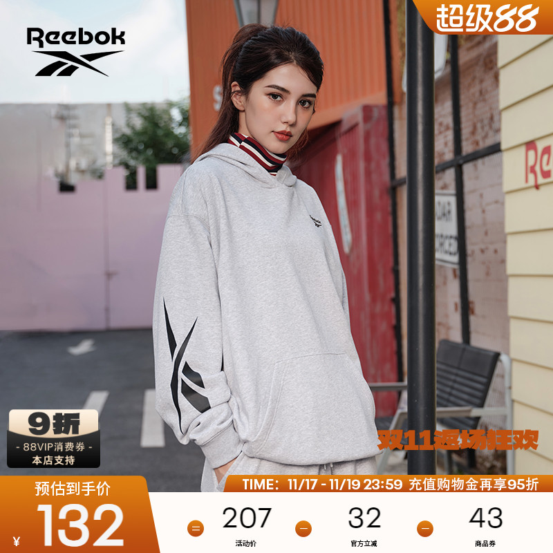 锐步套头衫Reebok连帽男女
