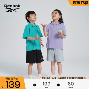 T恤 Reebok锐步官方24新品 大童针织时尚 舒适运动短袖 Polo衫