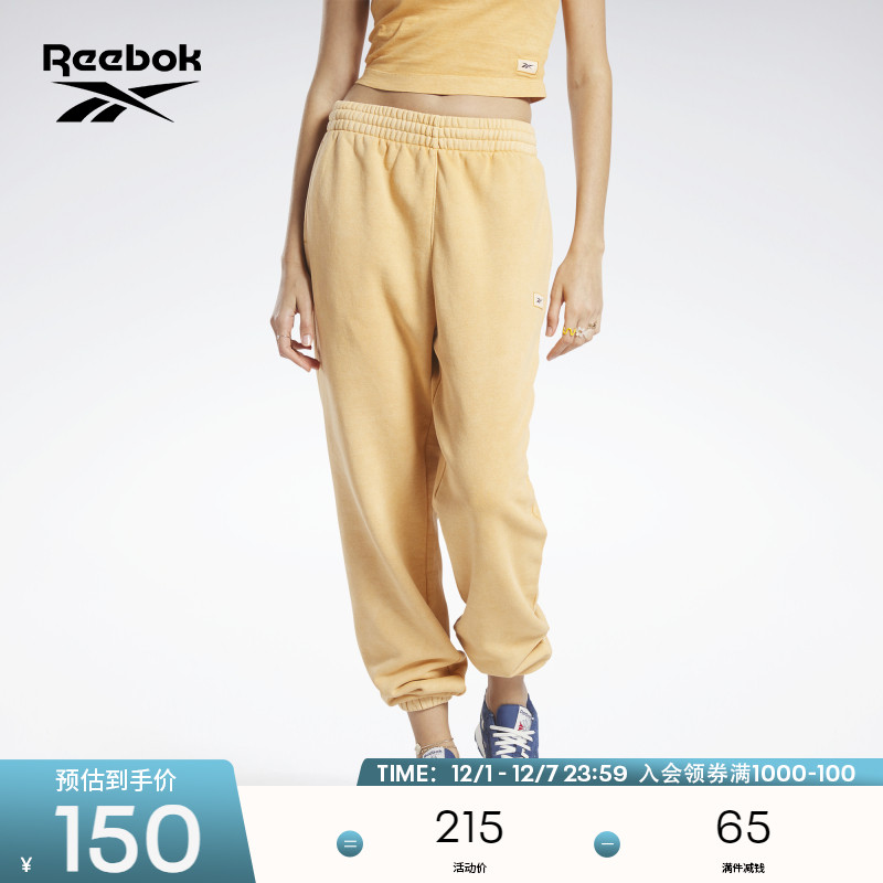 锐步女子复古宽松休闲运动裤