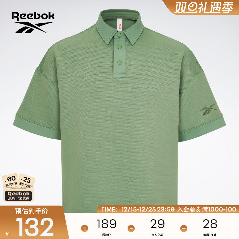 Reebok锐步官方男女同款通勤运动休闲宽松舒适透气短袖POLO
