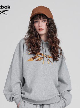 [CNY龙年限定]Reebok锐步官方26新品男女连帽针织套头衫卫衣