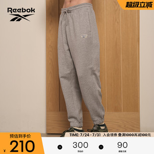 Reebok锐步官方男女款 系带复古简约松紧束脚针织运动休闲长裤 卫裤