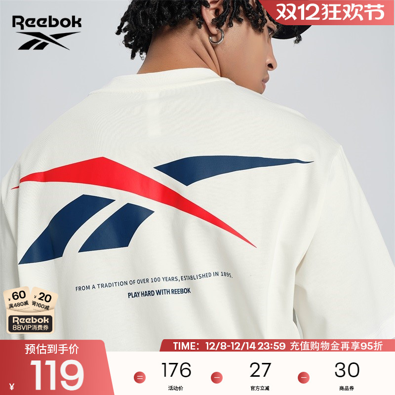 锐步男女同款宽松半袖T恤