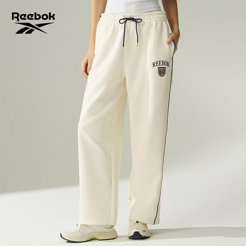 Reebok锐步官方26年新款男女复古运动风时尚休闲直筒针织长裤