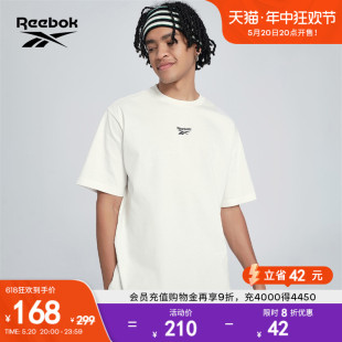 时尚 休闲简约针织短袖 情侣男女款 Reebok锐步官方24春夏新款 T恤