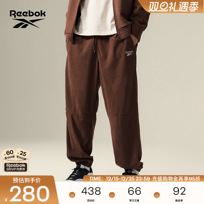 Reebok锐步官方24新款男女同款潮流时尚休闲百搭舒适运动收脚长裤