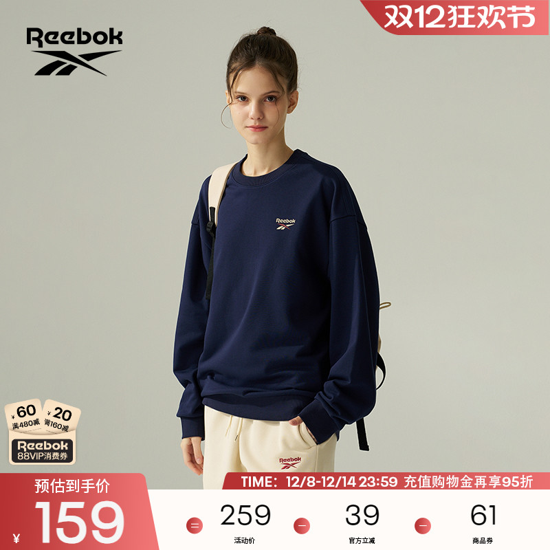 Reebok锐步官方24年新款男女款潮流舒适宽松百搭套头卫衣