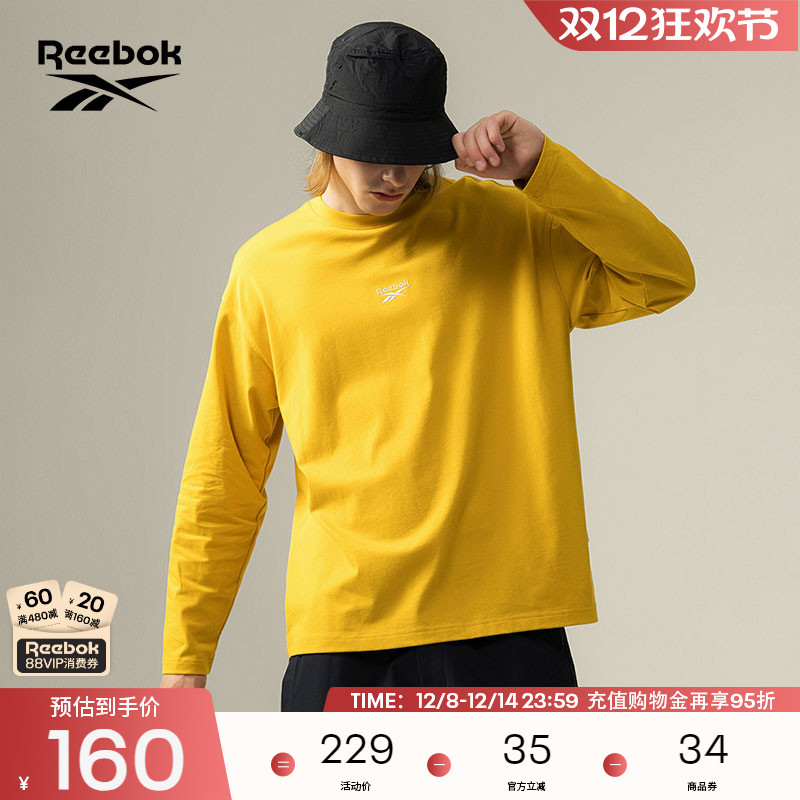 锐步男女美式复古长袖T恤