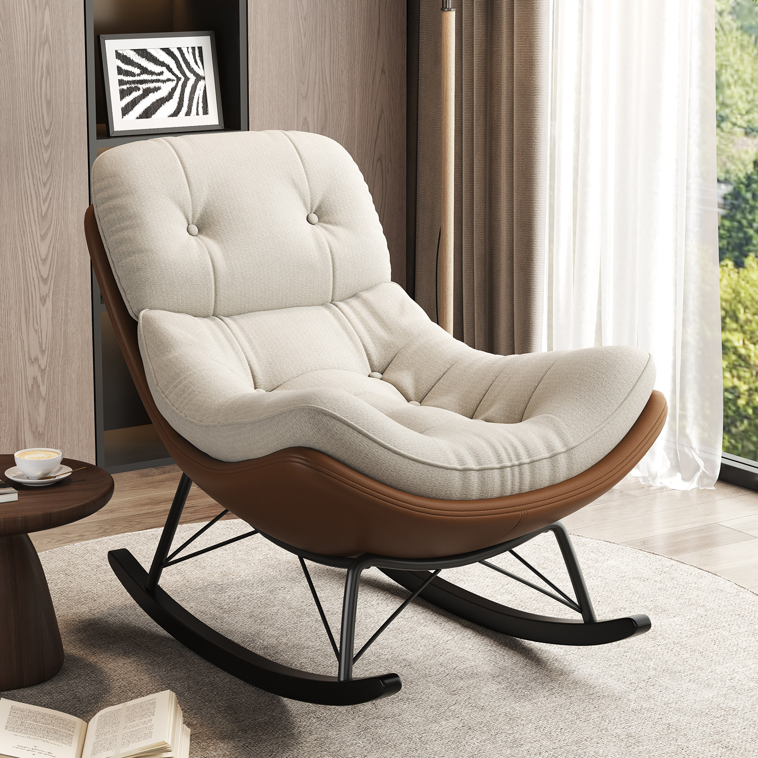 懒人沙发可躺可睡单人摇椅新款轻奢躺椅大人成人阳台家用休闲椅子