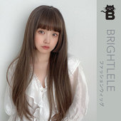 Brightlele日式 公主切修脸日常逼真姬发假发套长直发