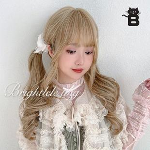 韩式温柔外翻大卷假发法式翅膀刘海长卷发【都说扎双马尾超可爱】