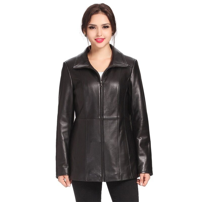 BGSD女装翻领绵羊皮大衣  121332