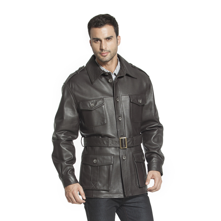 bgsd经典军装风四口袋系腰带夹克