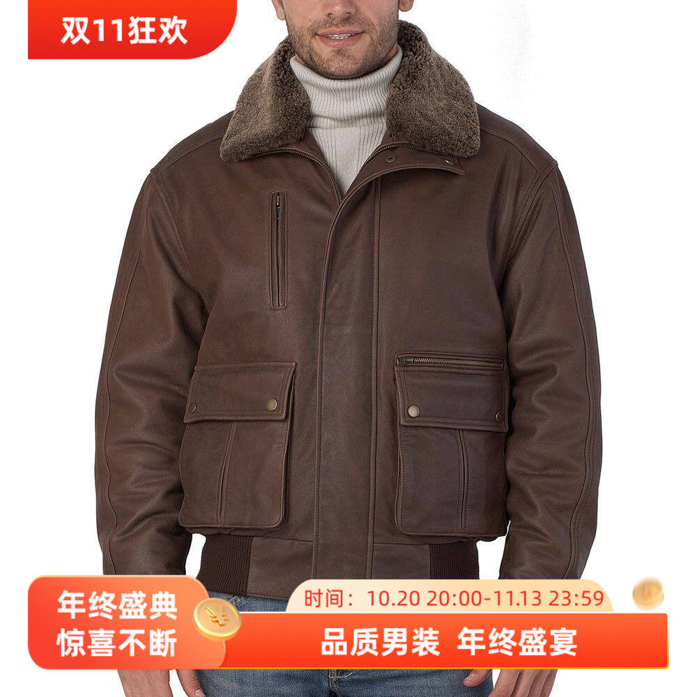 男士真皮牛皮皮衣二战空军飞行服219713