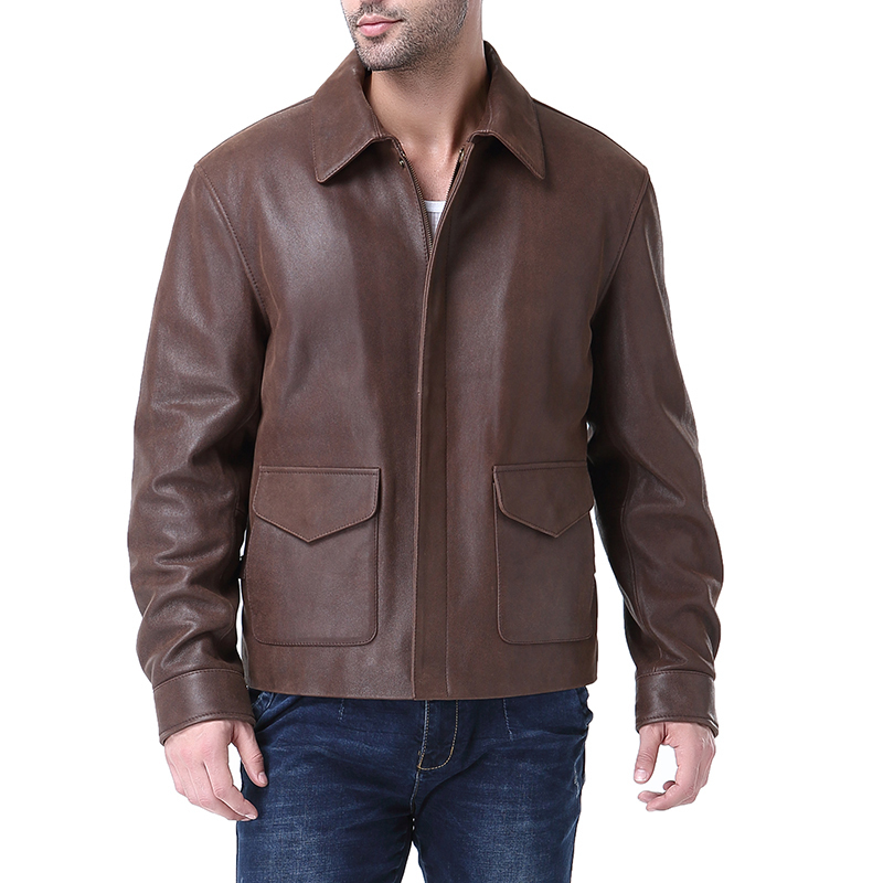 经典复刻明星牛皮真皮皮衣夹克