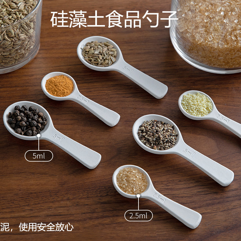 硅藻土干燥剂勺子调料茶匙食品级厨房盐糖吸湿防结块猫粮量勺小勺