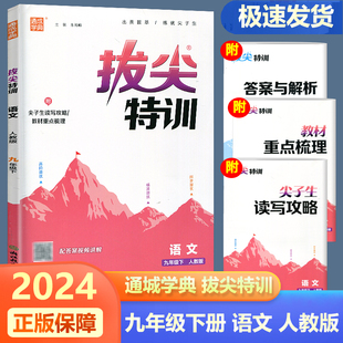 2024新版通城学典拔尖特训九年级下册语文人教版 初中生初三9年级下册同步练习册课时特训一课一练分层递进挑战尖子生题库学案作业